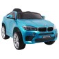 Masinuta electrica BMW X6M, sport, 12V, roti spuma EVA, lumini LED, melodii, radio FM, pornire lenta, 116x77x60cm