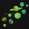 Sticker decorativ glow model sistem solar pentru camera copilului