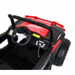 Masinuta electrica Buggy Racer 4x4, 4 motoare, roti spuma EVA, 2 locuri, rosu