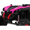 Masinuta electrica Buggy SuperStar 4x4, 4 motoare, 2 locuri, roti spuma EVA, Bluetooth, roz