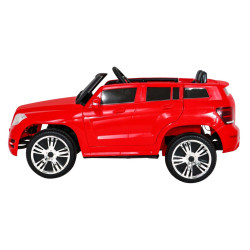 Masinuta Mercedes electrica, sport, 2x35W, 3 viteze, roti plastic 21 cm, lumini, melodii MP3, AUX, SD, USB, rosie