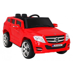 Masinuta Mercedes electrica, sport, 2x35W, 3 viteze, roti plastic 21 cm, lumini, melodii MP3, AUX, SD, USB, rosie