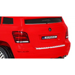 Masinuta Mercedes electrica, sport, 2x35W, 3 viteze, roti plastic 21 cm, lumini, melodii MP3, AUX, SD, USB, rosie