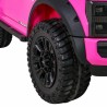 Masinuta electrica Ford Super Duty, 4 motoare, 2 locuri, roti spuma EVA, roz