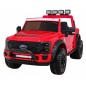 Masinuta electrica Ford Super Duty, 4 motoare, 2 locuri, roti spuma EVA, rosu