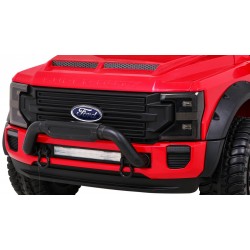 Masinuta electrica Ford Super Duty, 4 motoare, 2 locuri, roti spuma EVA, rosu