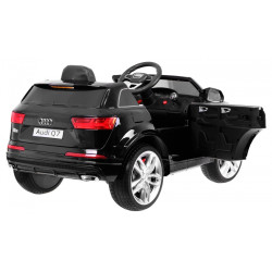 Masinuta electrica Audi Q7 Quatro S-Line, sport, 12V, control telecomanda, LED, muzica, USB, AUX, radio FM, 119x67x53cm
