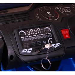 Masinuta electrica Audi Q7 Quatro S-Line, sport, 12V, telecomanda, lumini LED, muzica, USB, mod educativ, 119x67x53cm