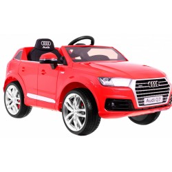 Masinuta electrica Audi Q7 Quatro S-Line, 12V, mod educativ, faruri LED, MP3, USB, radio FM, 119x67x53cm