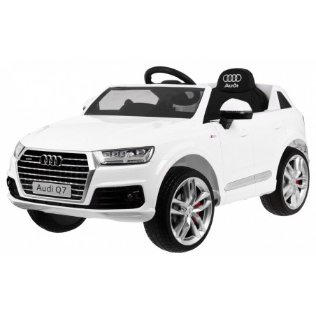 Masinuta electrica Audi Q7 Quatro S-Line, sport, 12V, buton STOP, faruri LED, MP3, USB, AUX, 119x67x53cm