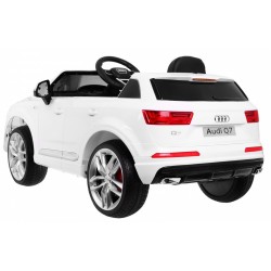 Masinuta electrica Audi Q7 Quatro S-Line, sport, 12V, buton STOP, faruri LED, MP3, USB, AUX, 119x67x53cm