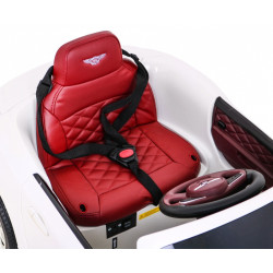Masinuta electrica Bentley Mulsanne, 2 motoare, roti spuma EVA, alb