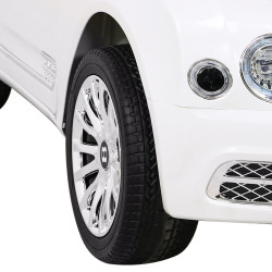 Masinuta electrica Bentley Mulsanne, 2 motoare, roti spuma EVA, alb