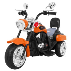 Motocicleta electrica Chopper, sport, 6V,14000RPM, 6V/4,5Ah, roti plastic, lumini, muzica, 92 x 34 x 63 cm