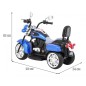 Motocicleta sport Chopper, 6V/4,5Ah, 6V, roti plastic, schimbator, lumina LED, butoane muzica si sunete, capacitate 30 kg