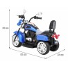Motocicleta sport Chopper, 6V/4,5Ah, 6V, roti plastic, schimbator, lumina LED, butoane muzica si sunete, capacitate 30 kg