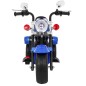 Motocicleta sport Chopper, 6V/4,5Ah, 6V, roti plastic, schimbator, lumina LED, butoane muzica si sunete, capacitate 30 kg