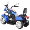 Motocicleta sport Chopper, 6V/4,5Ah, 6V, roti plastic, schimbator, lumina LED, butoane muzica si sunete, capacitate 30 kg