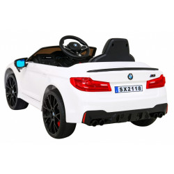 Masinuta electrica BMW M5, sport, DRIFT, 2x12V, 3 viteze, roti spuma EVA, LED, melodii, 126x73x53cm