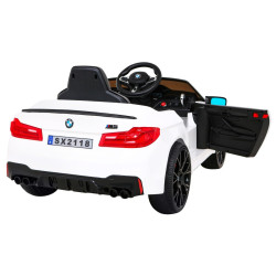 Masinuta electrica BMW M5, sport, DRIFT, 2x12V, 3 viteze, roti spuma EVA, LED, melodii, 126x73x53cm
