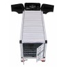 Camion cu semiremorca, 12V, roti spuma EVA, faruri LED, buton STOP, melodii, USB, 175x49x76cm