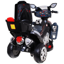 Motocicleta electrica F928 , 6V/4,5Ah, 30W, roti plastic, claxon, melodii, lumina fata, portbagaj cu deschidere