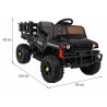 Masinuta electrica Farmer Pick-Up, 2 motoare, roti spuma EVA, negru