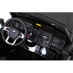 Masinuta electrica Ford Super Duty, 4 motoare, 2 locuri, roti spuma EVA, negru