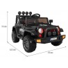 Masinuta electrica off-road full time, 4 motoare, roti EVA, negru