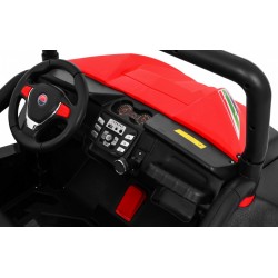 Masinuta electrica Buggy, 4x4, Bluetooth, 2 locuri, rosu/negru