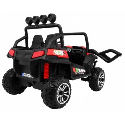 Masinuta electrica Buggy, 4x4, Bluetooth, 2 locuri, rosu/negru
