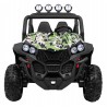 Masinuta electrica Grand Buggy 4x4 LIFT STRONG, 4 motoare, 2 locuri, roti spuma EVA, Bluetooth, Army, negru