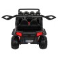 Masinuta electrica Grand Buggy 4x4 LIFT STRONG, 4 motoare, 2 locuri, roti spuma EVA, Bluetooth, Army, negru