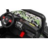 Masinuta electrica Grand Buggy 4x4 LIFT STRONG, 4 motoare, 2 locuri, roti spuma EVA, Bluetooth, Army, negru