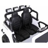 Masinuta electrica GRAVITY Strong, 2 motoare, roti spuma EVA, 2 locuri, alb