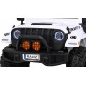 Masinuta electrica GRAVITY Strong, 2 motoare, roti spuma EVA, 2 locuri, alb