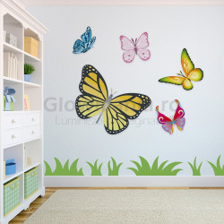 Stickere fosforescente decorative glow luminoase set 5 Fluturasi