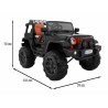 Masinuta electrica All Terrain, off road, roti spuma EVA, USB, lumini LED, muzica, radio FM, 121x78x76cm