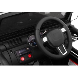 Masinuta electrica All Terrain, off road, roti spuma EVA, USB, lumini LED, muzica, radio FM, 121x78x76cm