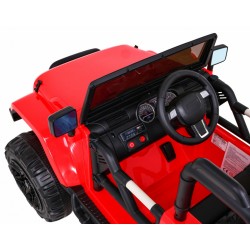 Masinuta electrica All Terrain, off road, roti spuma EVA, mod educativ, LED, MP3, USB, radio FM, 121x78x76cm