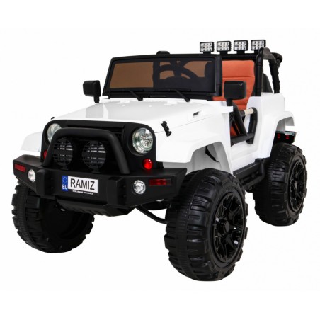 Masinuta electrica All Terrain, off road, roti spuma EVA, mod educativ, lumini LED, MP3, radio FM, 121x78x76cm