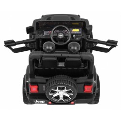 Masinuta electrica Jeep Wrangler Rubicon, off road, 12V, 2 scaune, roti spuma EVA, lumini LED, radio, 126x70x80cm