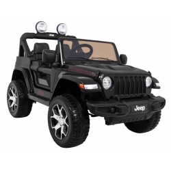 Masinuta electrica Jeep Wrangler Rubicon, off road, 12V, 2 scaune, roti spuma EVA, lumini LED, radio, 126x70x80cm