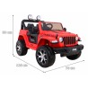 Masinuta electrica Jeep Wrangler Rubicon, off road, 12V, 2 scaune, roti spuma EVA, lumini LED, MP3, 126x70x80cm