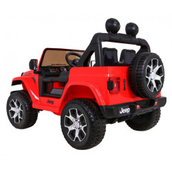 Masinuta electrica Jeep Wrangler Rubicon, off road, 12V, 2 scaune, roti spuma EVA, lumini LED, MP3, 126x70x80cm