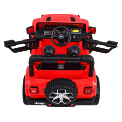 Masinuta electrica Jeep Wrangler Rubicon, off road, 12V, 2 scaune, roti spuma EVA, lumini LED, MP3, 126x70x80cm