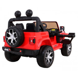 Masinuta electrica Jeep Wrangler Rubicon, off road, 12V, 2 scaune, roti spuma EVA, lumini LED, MP3, 126x70x80cm