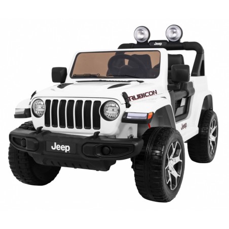 Masinuta electrica Jeep Wrangler Rubicon, tip off road, 12V, 2 scaune, roti spuma EVA, lumini, muzica, 126x70x80cm
