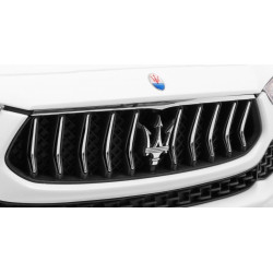 Masinuta electrica Maserati, 2 motoare, roti spuma EVA, alb