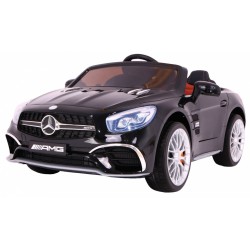 Masinuta electrica Mercedes AMG SL65, 2 motoare, roti spuma EVA, 2 locuri, negru